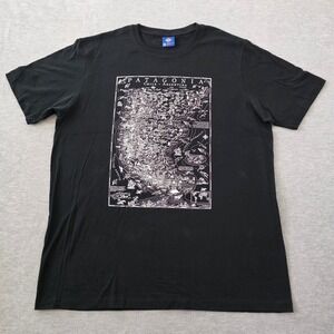 World Patagonia Chile Argentina Map Graphic T-Shirt Black Mens XXL Cotton